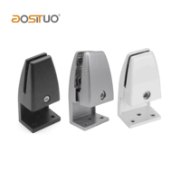 Support d'écran en aluminium Clips pour verre de table Support de panneau de bureau en bois acrylique Pinces de séparation de type L Séparateur de poste de travail de bureau