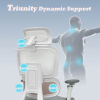 Chaise de bureau ergonomique Vaseat Executive, réglable, inclinable, en maille, pour le travail, pivotante, pour le jeu