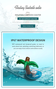 لاسلكي IPX7 صغير لسماعات بلوتوث مقاوم للماء تصميم حمام سباحة عائم مع إضاءة LED RGB على شكل حيوانات وفواكه - Product Image 6