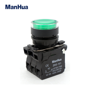 ManHua XB5-AW33M5 High Quality Waterproof Industrial Round <strong>Flush</strong> <strong>Push</strong> <strong>Button</strong> with LED Lamp - Product Image 2
