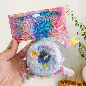 <b>Large</b> Donut Squishy Toy Soft Squeeze Stress Relief Toy Candy <b>Pillow</b> Packaging Assorted Colors for Wholesale - Product Image 5