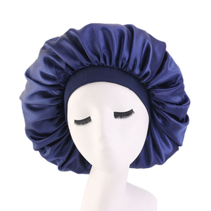 Gros Femmes Grand Satin Soyeux Large Bande Élastique Couverture De <span class=keywords><strong>Cheveux</strong></span> <span class=keywords><strong>Bonnet</strong></span> De Sommeil Cap pour <span class=keywords><strong>Cheveux</strong></span> Longs Bouclés - Product Image 6