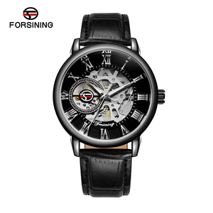 Vendita Top China Factory Forsining orologi personalizzati Otomatik Erkek Kol Saat mano <span class=keywords><strong>cinturino</strong></span> in <span class=keywords><strong>pelle</strong></span> a vento da <span class=keywords><strong>uomo</strong></span> <span class=keywords><strong>orologio</strong></span> scheletro meccanico - Product Image 6