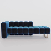 Chaise longue moderne de luxe, banc rembourré en velours capitonné pour la décoration de la maison et des hôtels