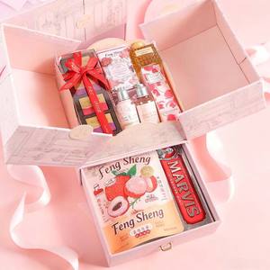 กล่องของขวัญลิ้นชักสองชั้นหรูหราหรูหราคุณภาพสูงออกแบบได้ตามที่ต้องการพร้อมด้วยประตูคู่เหมาะสำหรับห่อของขวัญห่อของขวัญและชุดความงาม - Product Image 3