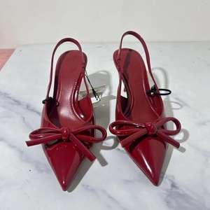 Taglia 41 42 scivoli scarpe estive Open Toe sandali <span class=keywords><strong>bassi</strong></span> da donna tacco rosso - Product Image 5