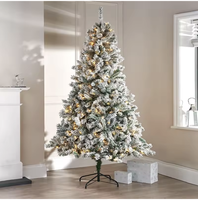 Grand sapin de Noël artificiel réaliste en PE, blanc chaud, longue durée, pour décoration intérieure de Noël