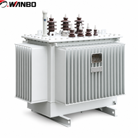 Transformateur de distribution immergé dans l'huile Wanbo-528 S11 S13 de 10 kVA à 3150 kVA, à ailettes ondulées, étanche, ONAN, enroulement en cuivre