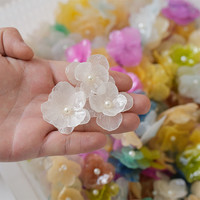Collier et boucles d'oreilles faits à la main, accessoires en fleurs séchées, véritable hydrangea naturel, résine à effet goutte de colle pour la décoration de bijoux