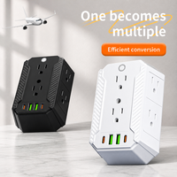 Prise murale multifonction six-en-un avec convertisseur USB, nouvelle norme américaine, personnalisée par le fabricant