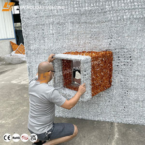 Decorazione natalizia personalizzata 3D motif light camino house per la decorazione esterna di natale - Product Image 3