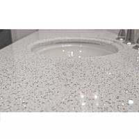 Vente en gros, panneau de quartz blanc en cristal artificiel, plan de travail de cuisine, évier, plan de travail, vente en gros