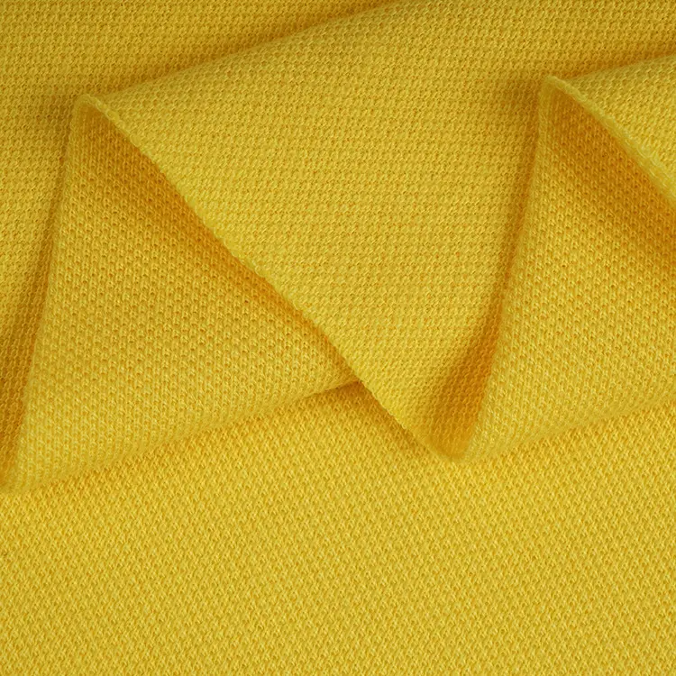 Stock Lot 21s 26s 32s 170GSM-220GSM Mesh 100% Pique Cotton Fabric For Polo Shirt Clothing