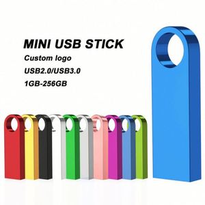 Mini Metal Colorful Rotating High-Speed True Capacity Portable Keychain USB Flash Drive Business Gift 6-128GB - Product Image 4