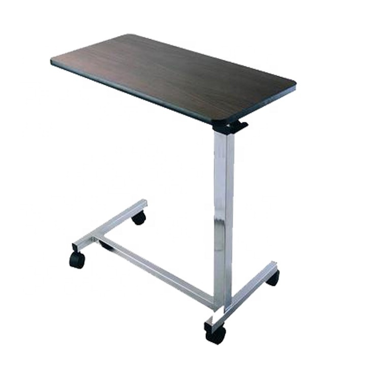 Economy Overbed Table with Wood Top