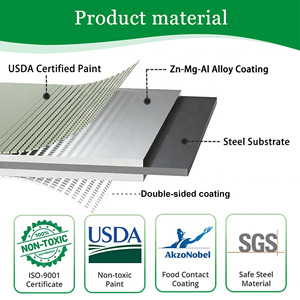 Lit de jardin de bureau carré galvanisé et écologique Hauteur de 17 pouces <span class=keywords><strong>Pot</strong></span> de fleurs <span class=keywords><strong>en</strong></span> acier Décoration de jardin pour la maison - Product Image 4