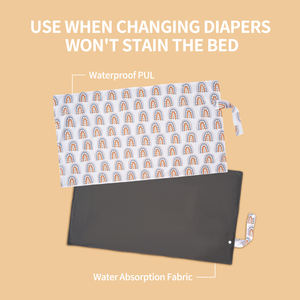 Happy <span class=keywords><strong>Flute</strong></span> Impression Personnalisée Bambou Bébé Couche Matelas À Langer Étanche Lavable Matelas À Langer Nappy Pad - Product Image 4