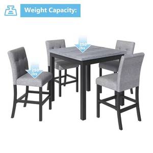 Modern Solid Wood Complete <b>Dining</b> <b>Set</b> with <b>4</b> <b>Chairs</b> Home Furniture - Product Image 4