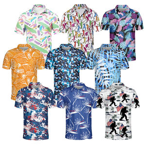 Polo de golf personalizado gratis, logotipo impreso, secado rápido, sublimación de poliéster, Polo corto de golf para hombre - Product Image 1