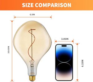 נורות edison בגודל יתר e27 2200k 4w הוביל נורה ספירלה ספירלה עבור אורות דקורטיביים זכוכית לחג המולד - Product Image 2