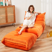 Fauteuil de relaxation design moderne et minimaliste, rond, en tissu rafraîchissant, pour salon et chambre à coucher, une place, best-seller
