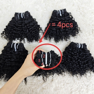 Letsfly Afro Kinky Curly ผมบราซิลแท้ 100% ขนาด 12 นิ้ว น้ำหนัก 30 กรัม/ชิ้น ช่อผมธรรมชาติ Remy 9A ต่อผมแบบขายส่ง - Product Image 5