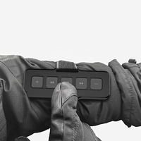 Télécommande multimédia étanche BLE à commande vocale avec 5 gros boutons, rechargeable par USB pour l'audio et les appels téléphoniques