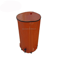Baril de pluie pliable en PVC portable d'usine avec couvercle en maille pour la collecte d'eau de pluie dans le jardin à domicile