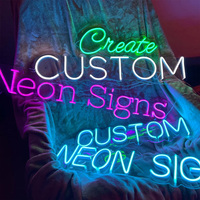 Enseigne néon LED personnalisée avec télécommande, étanche, options multicolores pour la décoration de magasin et l'affichage de logo d'entreprise