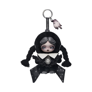 MART SKULLPANDA Wednesday Glass Classic Dress Version Statuetta da Collezione - Regalo di Compleanno per Ragazze e Ragazzi - Product Image 1
