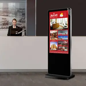 Piso multifuncional em lcd, piso de 43 polegadas com tela touch screen e totem display de sinalização digital, para android