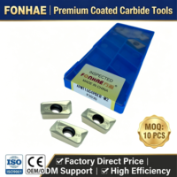 Plaquette de fraisage en carbure APMT1604PDERM2 P2030 pour tour CNC, insert de fraisage indexable pour fraisage frontal et latéral, traitement de l'acier SUS