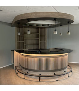 Moderna Cocina de <span class=keywords><strong>Sushi</strong></span> con Diseño de Congelador Integrado, Barra Curva de Piedra Artificial - Product Image 3