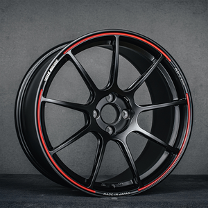 Forged <b>Wheel</b> Monoblock Structure Boutique Aluminum Alloy 17-21 Inches All Satin Black Painted With Red Line on Front Rim - Product Image 3