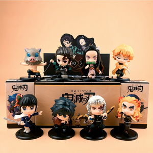 GM 6-14 Pezzi <span class=keywords><strong>Kamado</strong></span> Tanjirou <span class=keywords><strong>Nezuko</strong></span> Figura <span class=keywords><strong>Anime</strong></span> 3D in PVC Mystery Blindbox Bambola da Collezione Statua in Plastica Decorativa Giocattoli Blind Box - Product Image 5