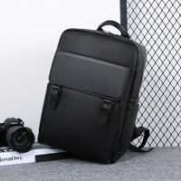 Sac à dos pour ordinateur portable 15,6 pouces en cuir PU imperméable de haute qualité avec logo personnalisé, grande capacité, idéal pour les voyages d'affaires et les étudiants