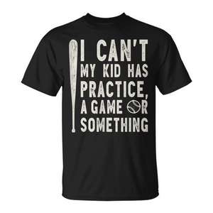 T-shirt de baseball pour maman « Je ne peux pas, mon enfant a des entraînements » pour le jour du match - Product Image 1