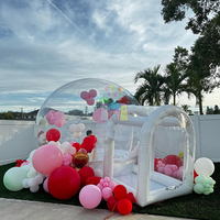 Tente dôme géante en PVC transparent pour enfants, maison gonflable chauffée à bulles, ballons, y compris souffleur-impression numérique