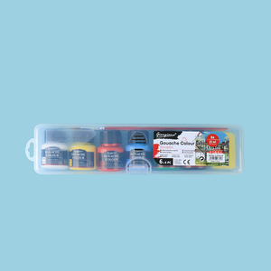 Giorgione Factory OEM 25ml Ensemble de <span class=keywords><strong>peinture</strong></span> acrylique, aquarelle, <span class=keywords><strong>gouache</strong></span> et pour affiches, 6 couleurs, avec toile gratuite pour toile, tissu et verre - Product Image 5