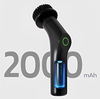 Nettoyeur rotatif sans fil rechargeable 2000 mAh avec 7 têtes de brosse, brosse de nettoyage électrique pour fenêtre, cuisine, mur, sol