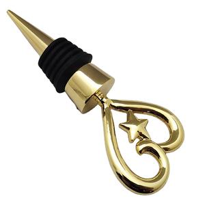 Altın kaplama çinko alaşım şarap stoper-kalp ve yıldız şekilli şişe fiş, sevgililer günü/düğün yıldönümü hediyesi - Product Image 4