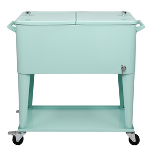 Caja Refrigeradora Rectangular de Plástico Verde Menta de 91x845x385cm, Resistente al Agua, para Uso en Exteriores, con Capacidad de 70L - Product Image 5