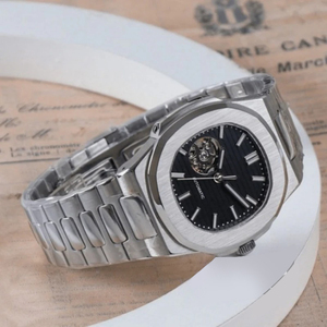 Nuevo Reloj con Movimiento Mecánico NH38, Esfera Hueca de 41 mm con Correa de Acero Inoxidable y Visualización de Agujas - Product Image 6