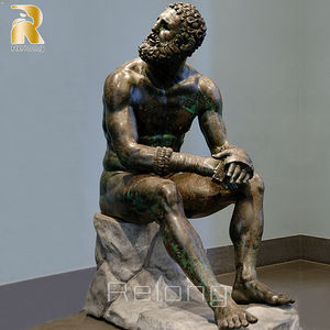 Statue de Boxeur au Repos en Bronze, Art Grec Célèbre, Taille Réelle - Product Image 1