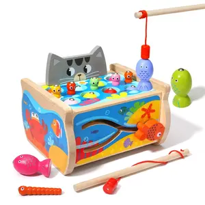 Speelgoed Kids Nieuwe Producten Baby Jigsaw Kinderen Magnetische Aquarium Vangen Bug Ouder-kind Interactie Vissen Speelgoed Houten Speelgoed