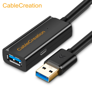 สายต่อขยาย USB 3.0 แบบแอคทีฟ CableCreation ความยาว 5 เมตร <span class=keywords><strong>10</strong></span> เมตร พร้อมตัวขยายสัญญาณสำหรับ Meta Quest 3 2 <span class=keywords><strong>Pro</strong></span> Link VR Headset ความเร็ว 5Gbps - Product Image 1