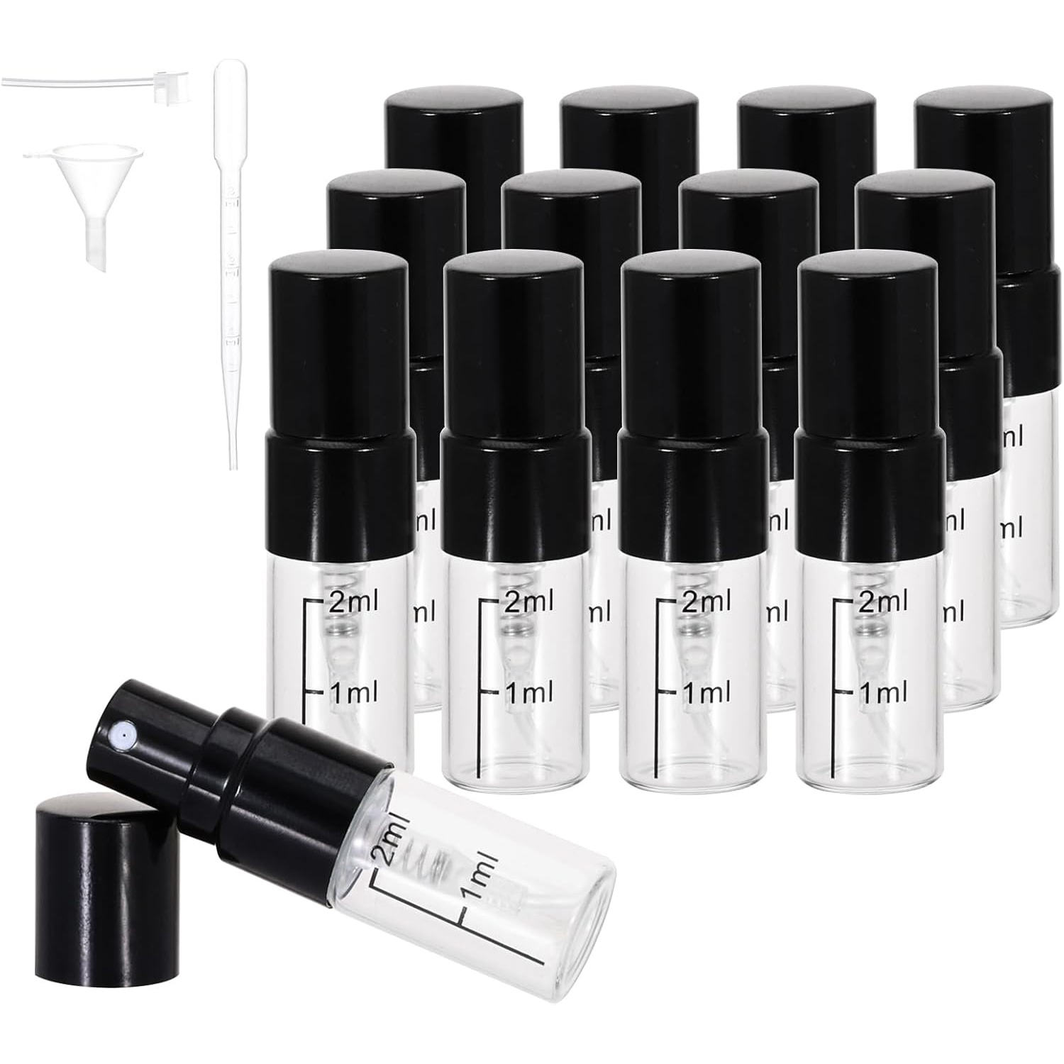 with black plastic sprayers  with lines