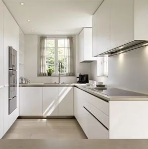 White Luxury Style <b>Wood</b> Wooden Kitchen Cabinets Set Ready to Assemble With <b>Cupboard</b> - Product Image 2