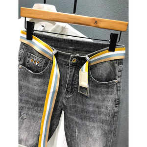 Truen 2023 nouveau arrivé été jeunesse décontracté Shorts ceinture Style tout match Denim pantalon hommes court pantalons décontractés vêtements - Product Image 1