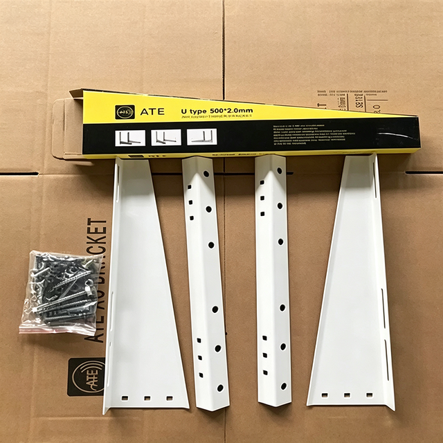 HZ G04 Heavy Duty Wall Mounted Bracket Anti Vibration Support Bracket for Split Air Conditioner Outdoor Unit HVAC Installation